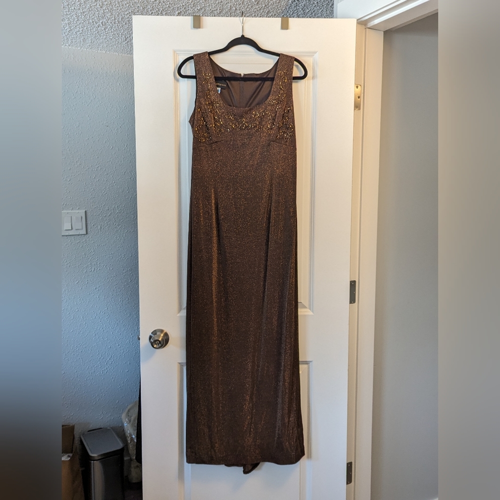Vintage Metallic Sheath Gown